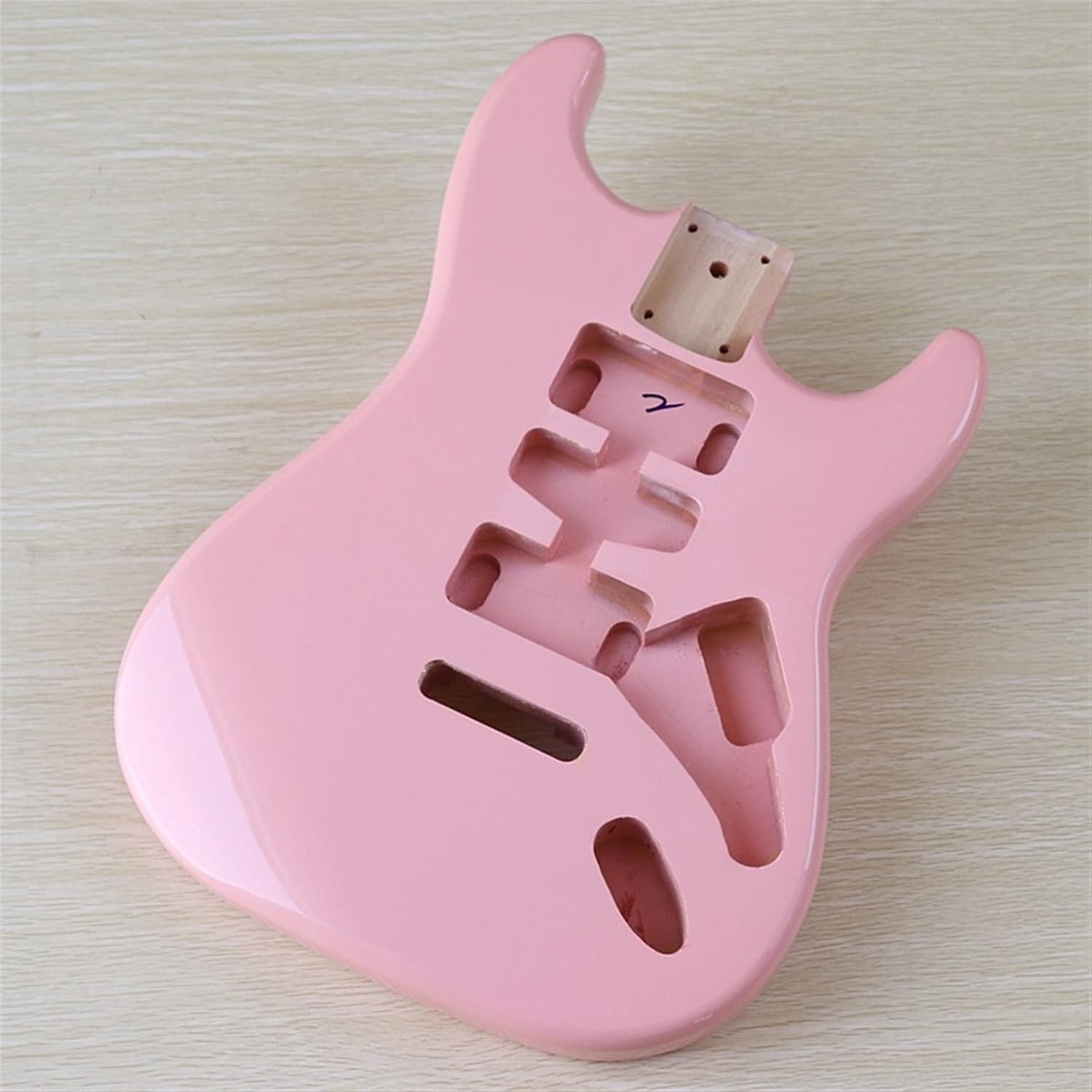 FLFL Pink Electric Guitar Body Poplar Wood for ST Guitar Barrel Guitar Parts for Electric Guitar Unfinished Guitar Kit