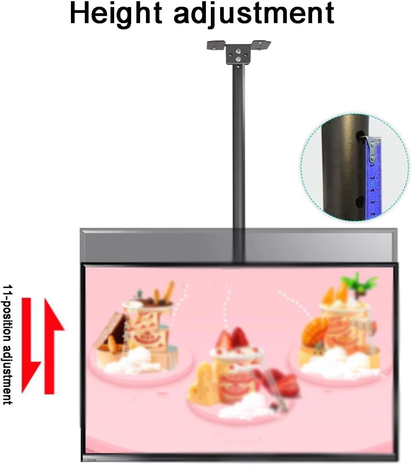 Ceiling TV Mount Stand - Tv Wall Mount,Adjustable Tilt Swivel TV Stand,for 43-65 Inch TVs,TV Bracket Holds Two Screen,Max VESA 600x400mm,Two Installation Methods,Easy to