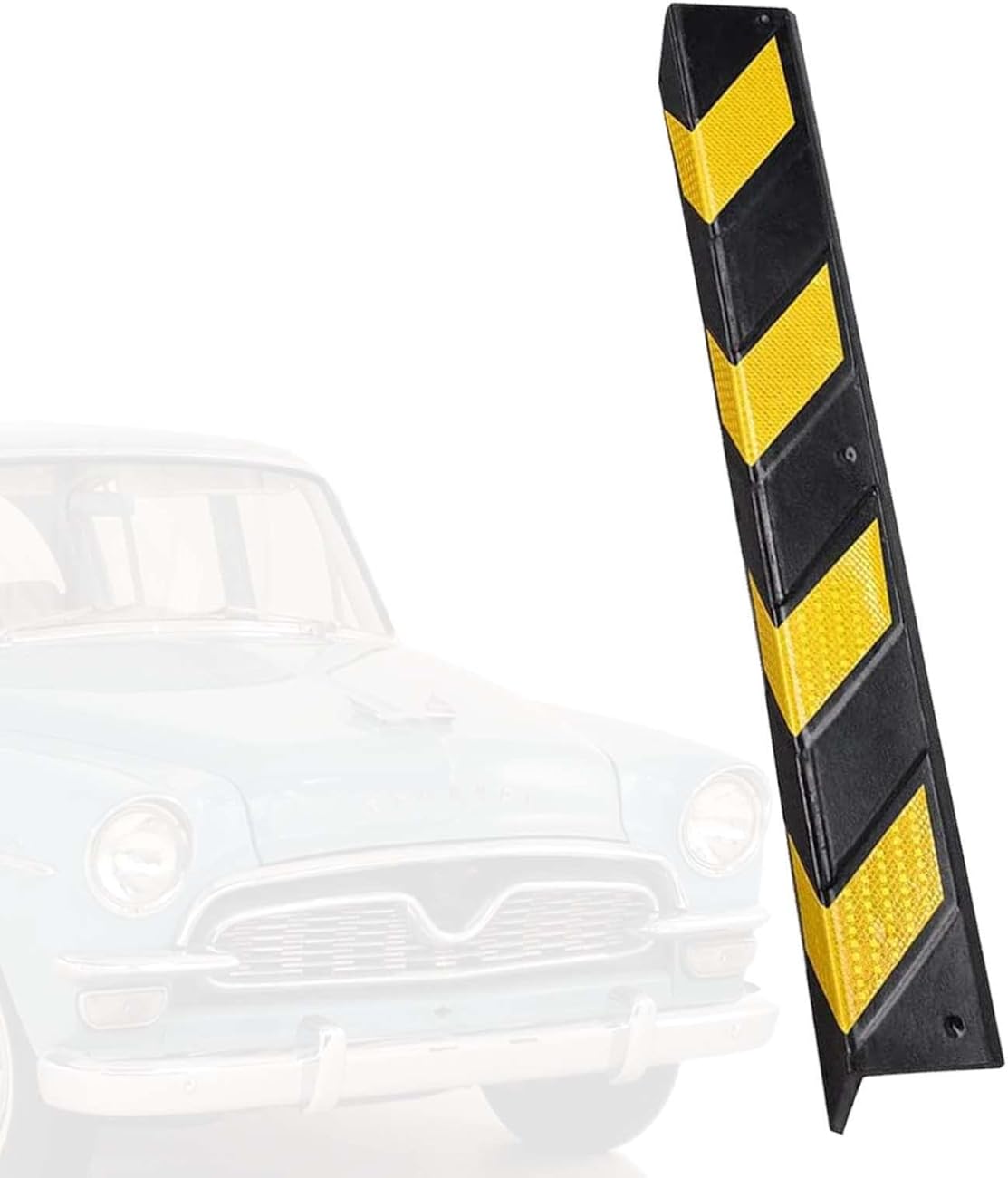 Reflective Garage Wall Corner Edge Protector for Car Doors Anti-Collision, Thickened Rubber Bumper Guard Wall Column Guard (Black Yellow) (Size : 39.3IN/100CM*W5.9IN/15CM)