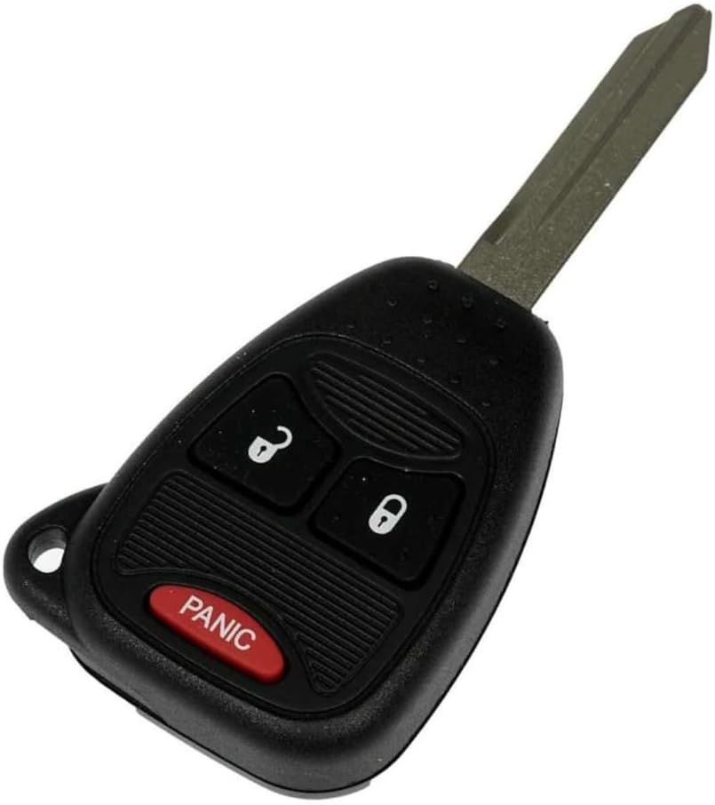 KarParts360 for Chrysler 300 2005 2006 2007 Keyless Entry Remote | Black Color | 3 Buttons | Integrated Key Item Style | Replacement for 5135670AA, 5175786AA