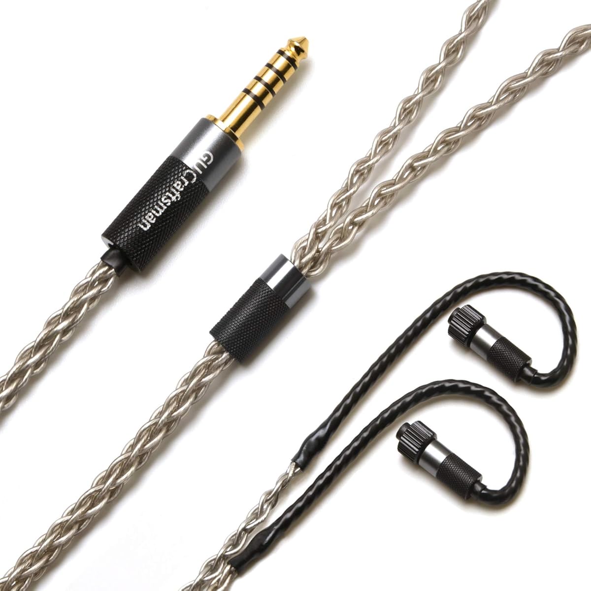 6N Single Crystal Silver Upgrade Earphone Cable 2.5mm/4.4mm Balance Earphone Upgrade Cable for JH Audio JH24 AKR03 AKR02 JH16 JH13 V3 Roxanne II Layla Roxanne (4.4mm Plug)