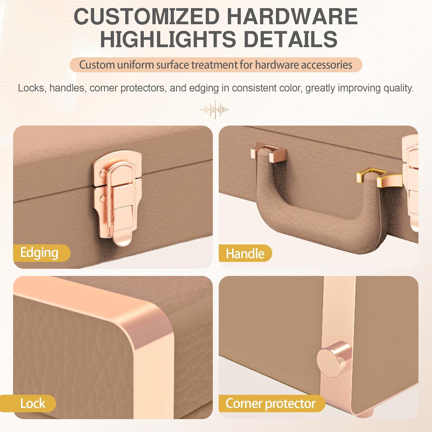 Bass Guitar Hard Shell Case With Lock For Square Electric Bass Guitar 45in Bass Guitars Hard-Shell Protective Carrying Case fit IBANEZ、FENDER Model with Security Lock Metal Feet (Elegant Brown)