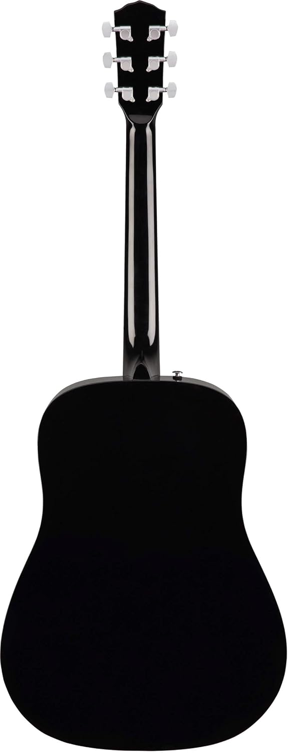 Fender CD-60S Solid Top Dreadnought Acoustic Guitar - Black Bundle with Gig Bag, Tuner, Strap, Strings, Picks, and Austin Bazaar Instructional DVD