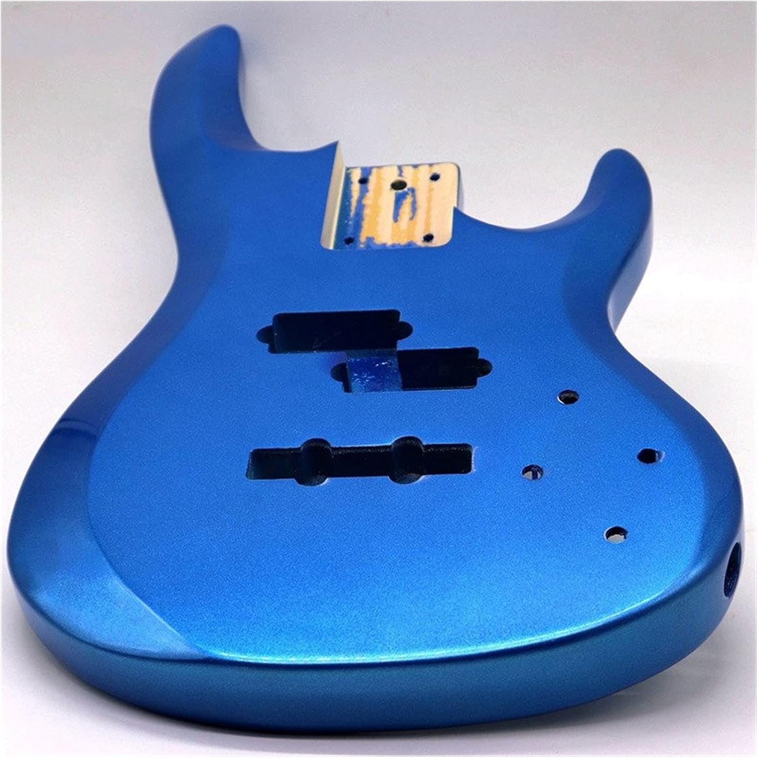 Unfinished Guitar Body Metallic Blue Color Poplar Wood Electric Bass Guitar Body Guitar DIY Accessory