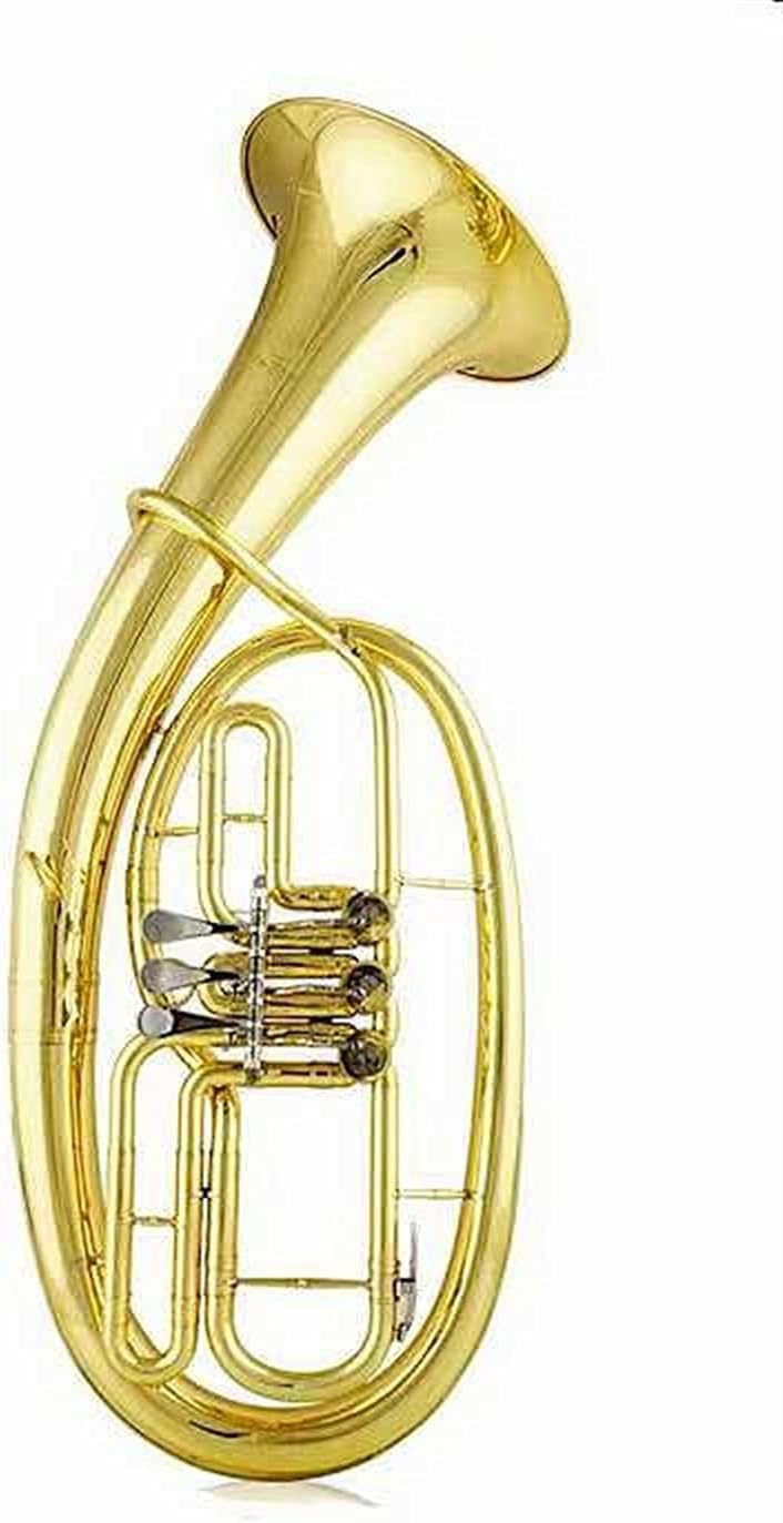 Three Flat Key Tenor Holding Horn, Large Western Musical Instrument Student Euphonium