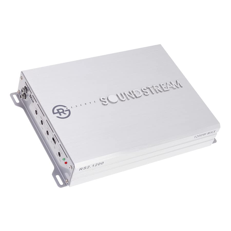 SOUNDSTREAM Reserve Series RS2.1200, 2 Channel Car Audio Amplifier Bridgeable to 1 Channel @ 4ohms, 2 Ch Stereo Amp (Renewed)