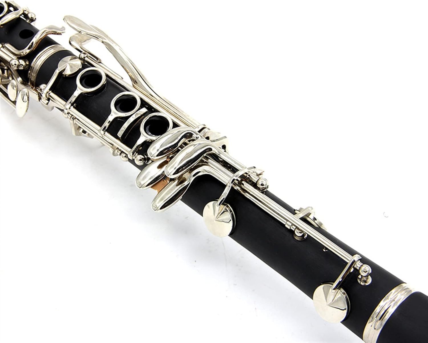 TSTS 17-Key B-Drop Clarinet Black Wind Instrument Suitable for Beginners Nickel-Plated Button Clarinet Western Saxophone Wind Instrument Clarinet for Beginner