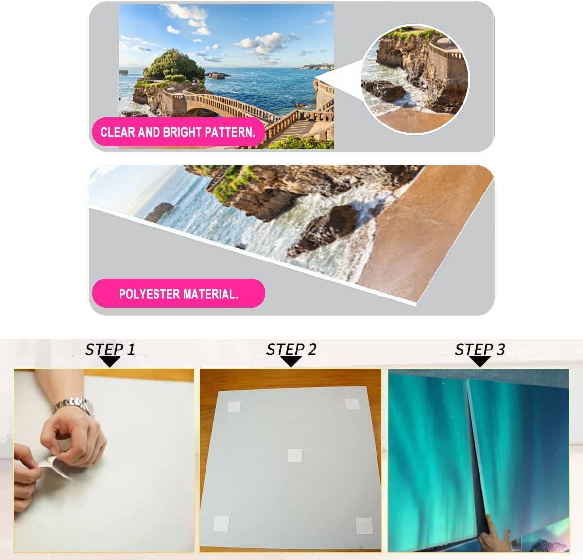 6 Pack Art Acoustic Panels Red Marbled Texture Christmas Color Soundproof Wall Panels Padding Decorative Sound Absorbing Panels 72