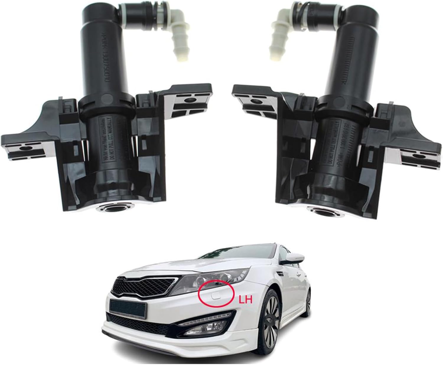 Car Headlight Washer Nozzle 2Pcs Car Headlight Washer Nozzle Jet Pump 98671-3R000 98672-3R000 Water Sprayer for Kia for K5 for Optima 2011 2012 2013