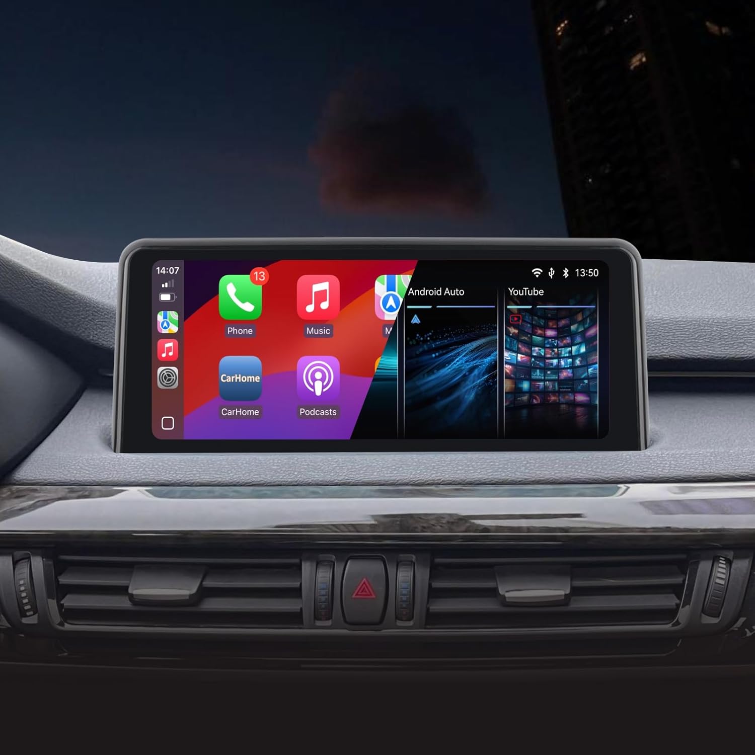 Car Stereo with Wireless CarPlay & Android Auto Compatible with BMW X5 X6 Series F15/F16 (2014-2016) NBT System Upgrade Factory Car Radio Retain Original Amplifier Stereo Multimedia Radio Receiver