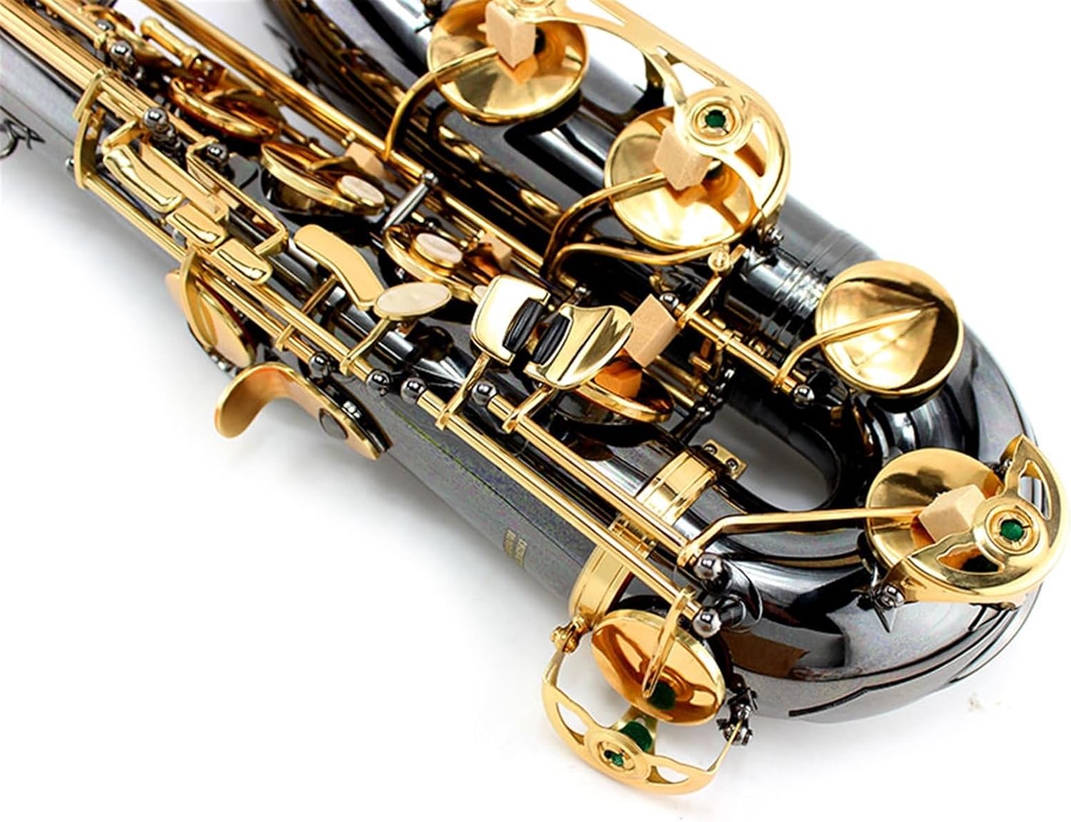 B Flat Tenor Saxophone Wind Instrument Beginner Professional Examination Black Nickel Gold Keys