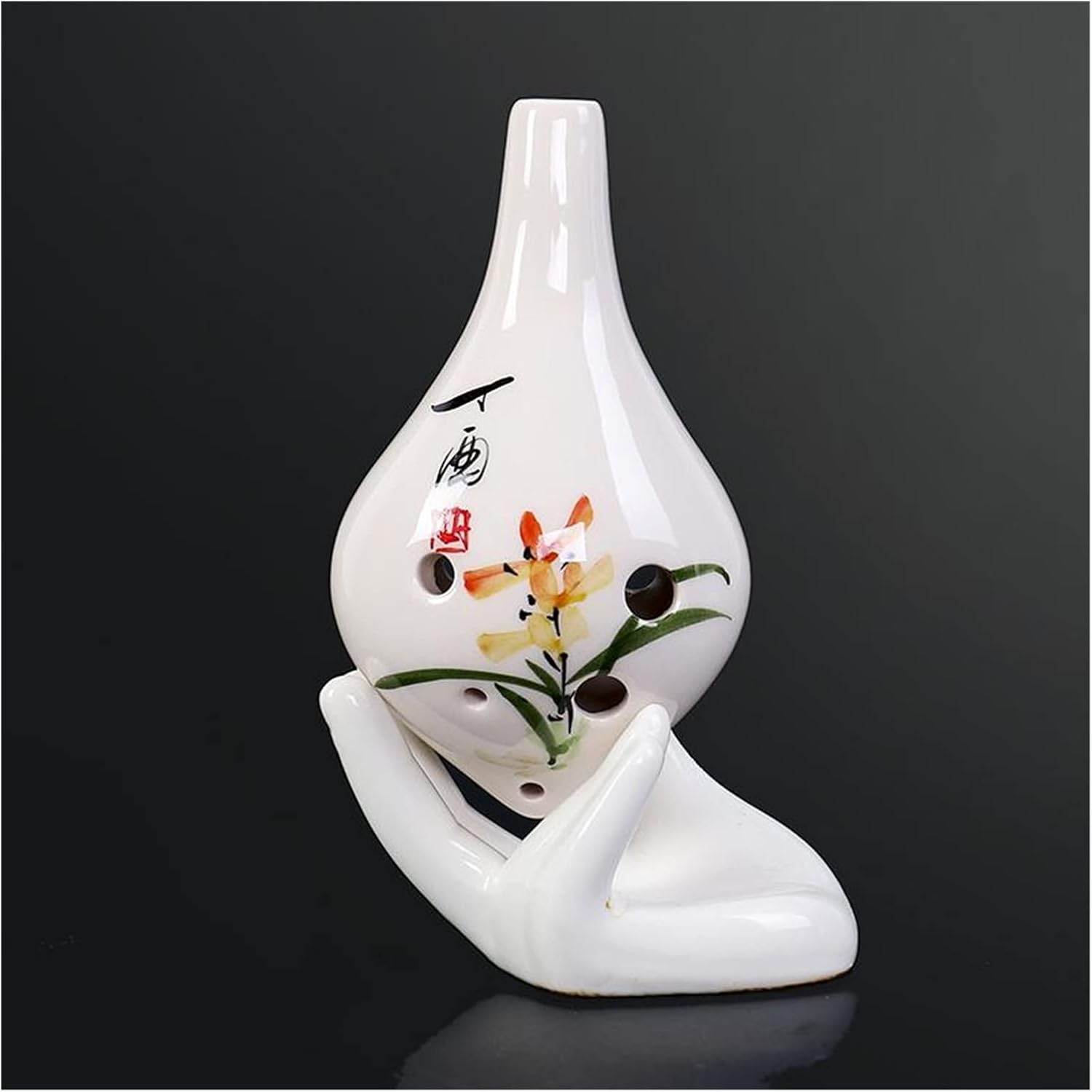 Ocarina 6-Hole AC Beginner Model Hand-Painted Six-Hole Alto C Tone Ceramic Ocarina Wind Instrument Children Ocarina (Color : 04)