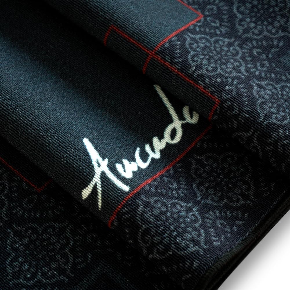 Aucuda Medal Drum Rug 4x6ft Drum Mat Outdoor, Tightly Woven Fabric Cool Drum Set Carpet with Non-Slip Grip Bottom, Electric Drum Accessories for Bedroom, Studio, Apartment, Soundproof, No Crease.