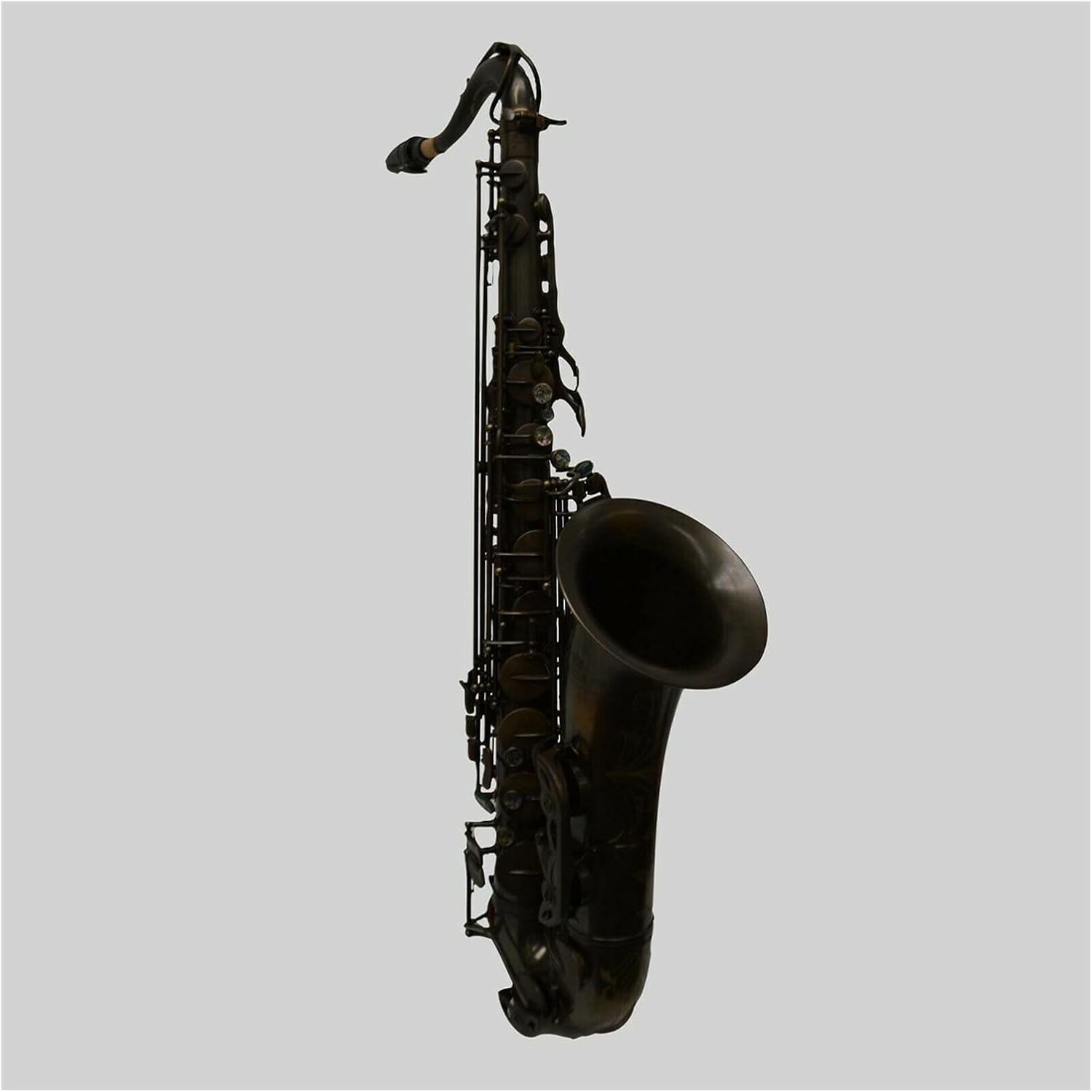 Sax Beginners Kit Tenor Saxophone Brass Plated Black Bb Tune Professional Musical Instrument with Case Mouthpiece Wind Instrument