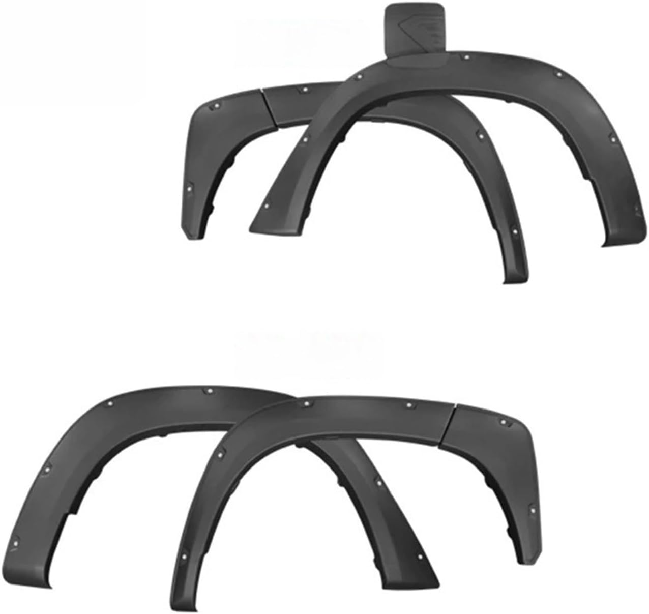 Bright Black Fender Flare Wheel Eyebrow ABS Plastic Arches Extension for Universal Cars Auto