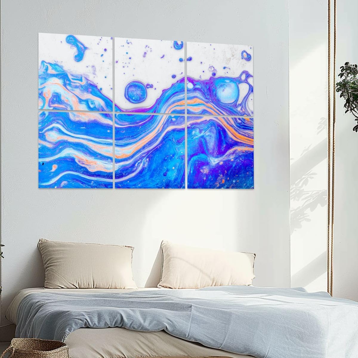 6 Pack Art Acoustic Panels water color acrylic Soundproof Wall Panels, 48