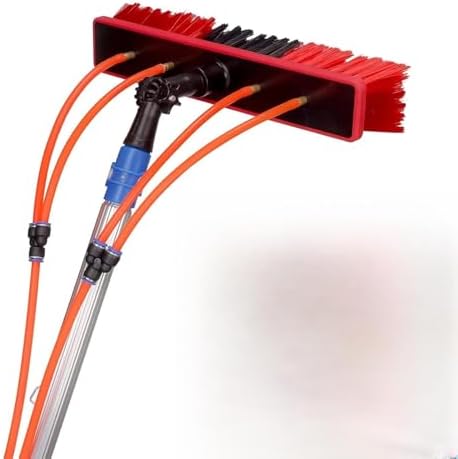 Window and Solar Panel Cleaning Kit, Extendable Water Fed Pole for Outdoor High Reach, Efficient Car Glass Care System