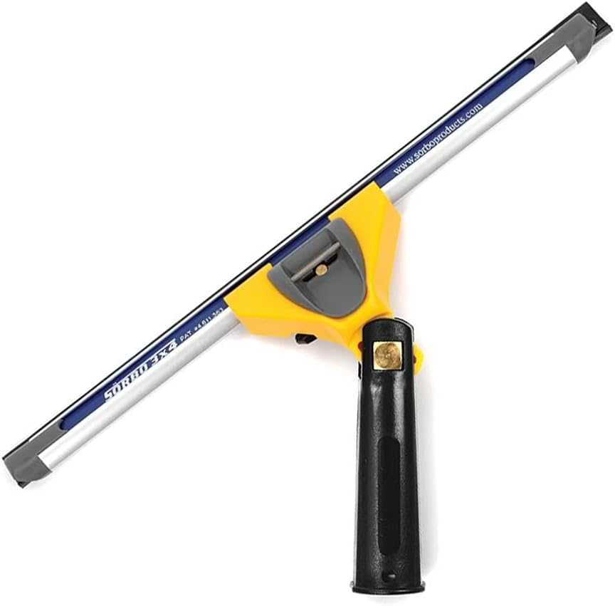 Sorbo 24 Inch Professional Window Squeegee with Solid Black Fast Release Handle