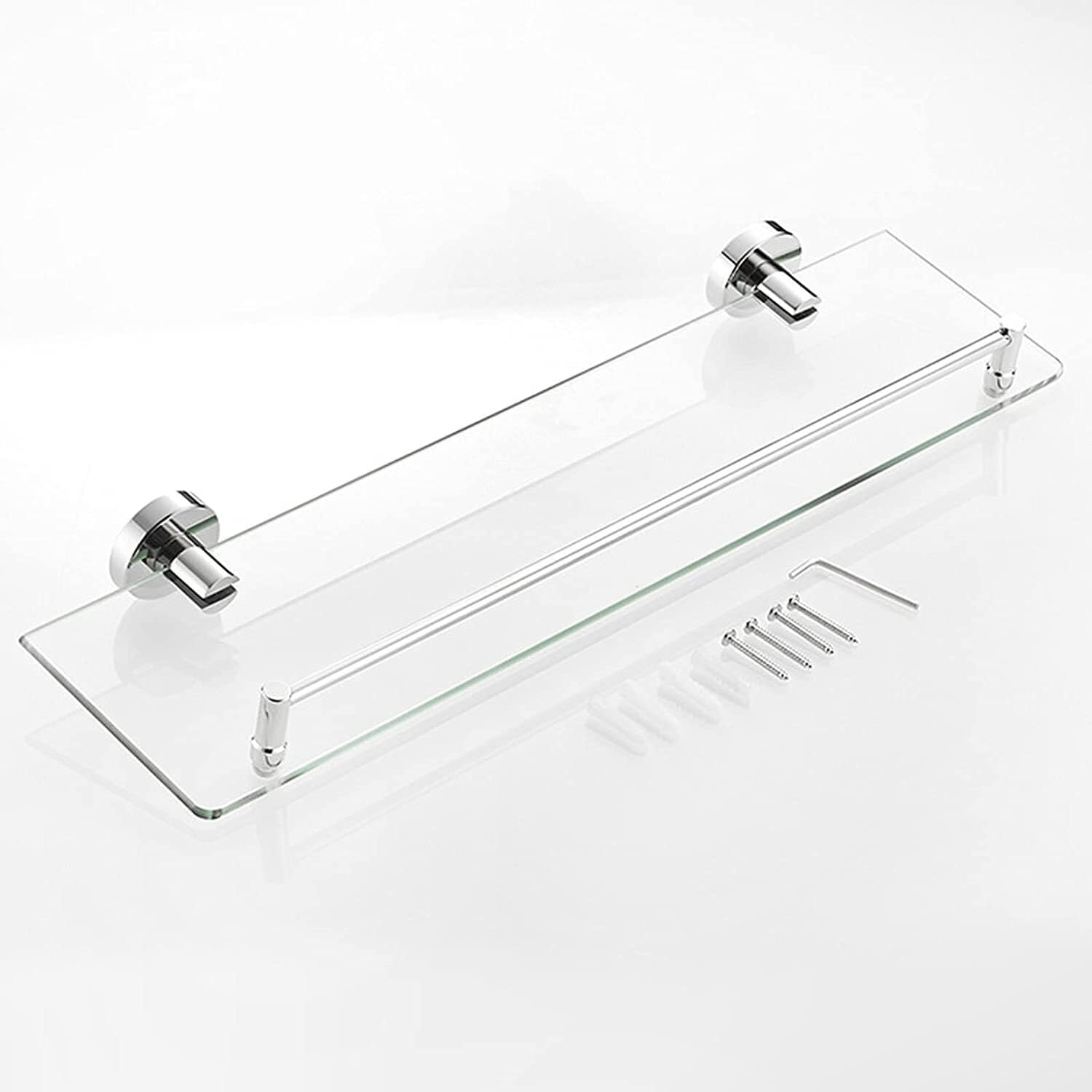 MbeLLO Shower Corner Shelves ，Wall-Mount Rectangular Bathroom Shelf Holder with Guide Stainless Steel Storage Rack Bathroom Shelves Shower Shelves