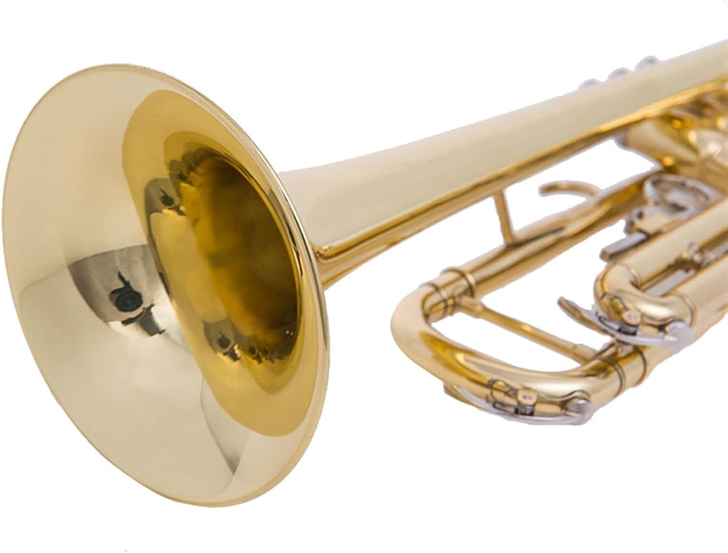 KESHUO B-Flat Alto Trumpet Instrument Brass Lacquer Gold Beginner Band Trumpets
