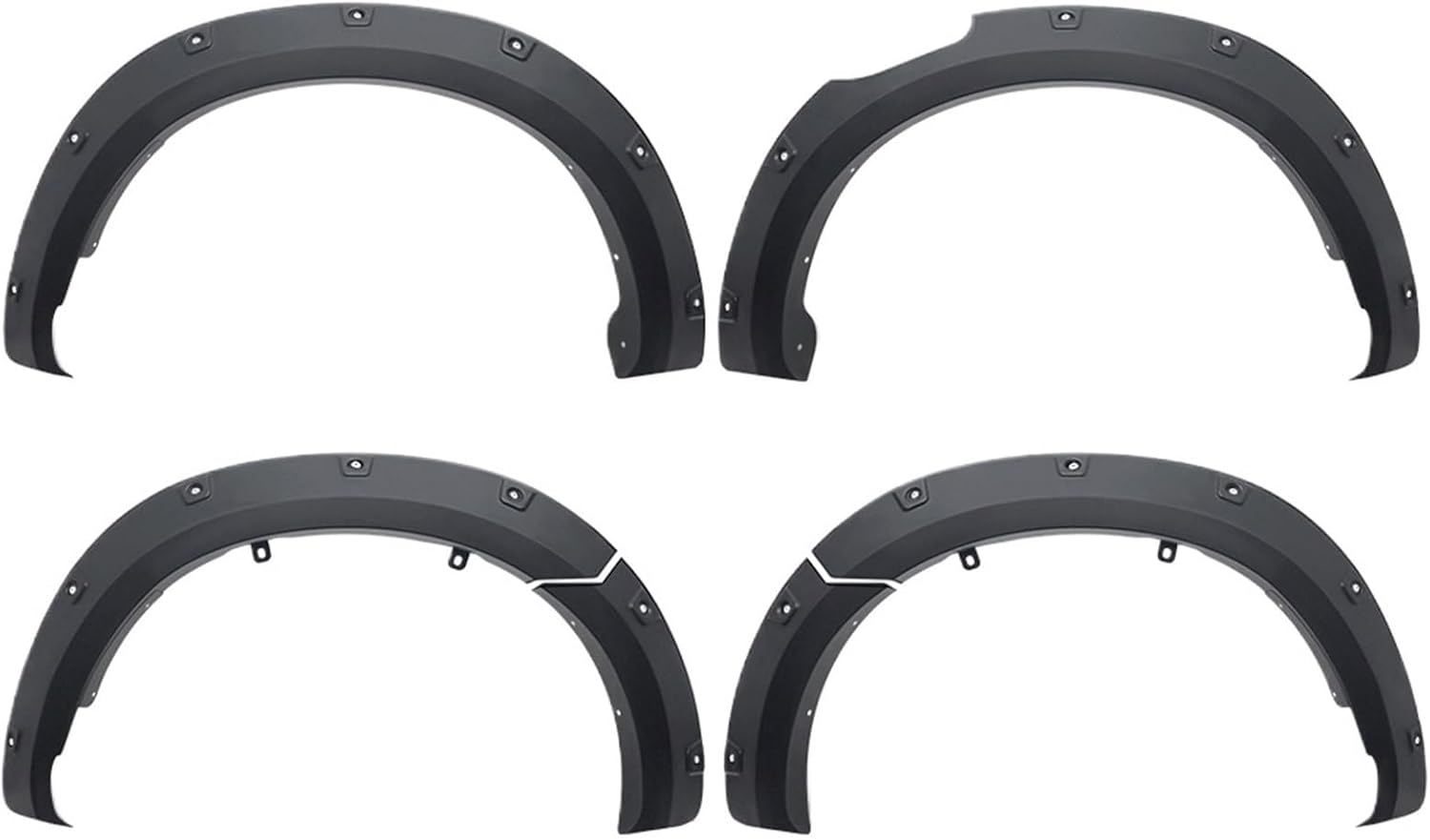 AAAQMGIH 6'' Rivet Style Fender Flares Wheel Arch Extension Compatible for Isuzu Dmax 2020 2021 2022 2023 Mudguard Double Cabin Car Accessories