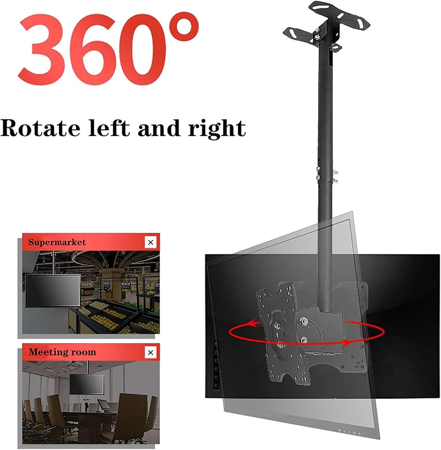 Universal TV Wall Mount Bracket - 2-Sided Ceiling Mount for TVs 20-32 Inches - Adjustable Tilt & Rotate - Sturdy Design for Enhanced Viewing Experience