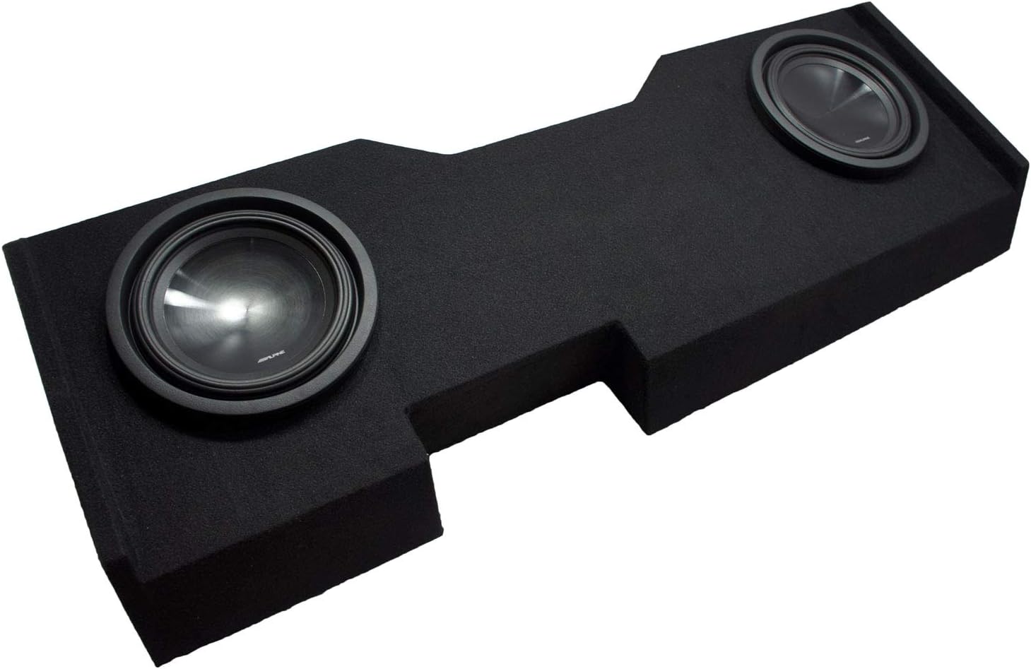 American Sound Connection Compatible with 2014 2015 2016 2017 2018 Chevy Silverado Crew Cab Alpine SWT-10S4 Car Audio Subwoofers Dual 10