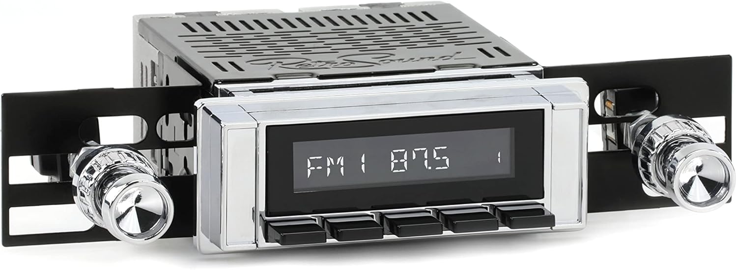 RetroRadio Compatible with 1964-66 Chevrolet C/K Series Truck Features Include Bluetooth, AUX, AM/FM LACB-M1-111-04-74C