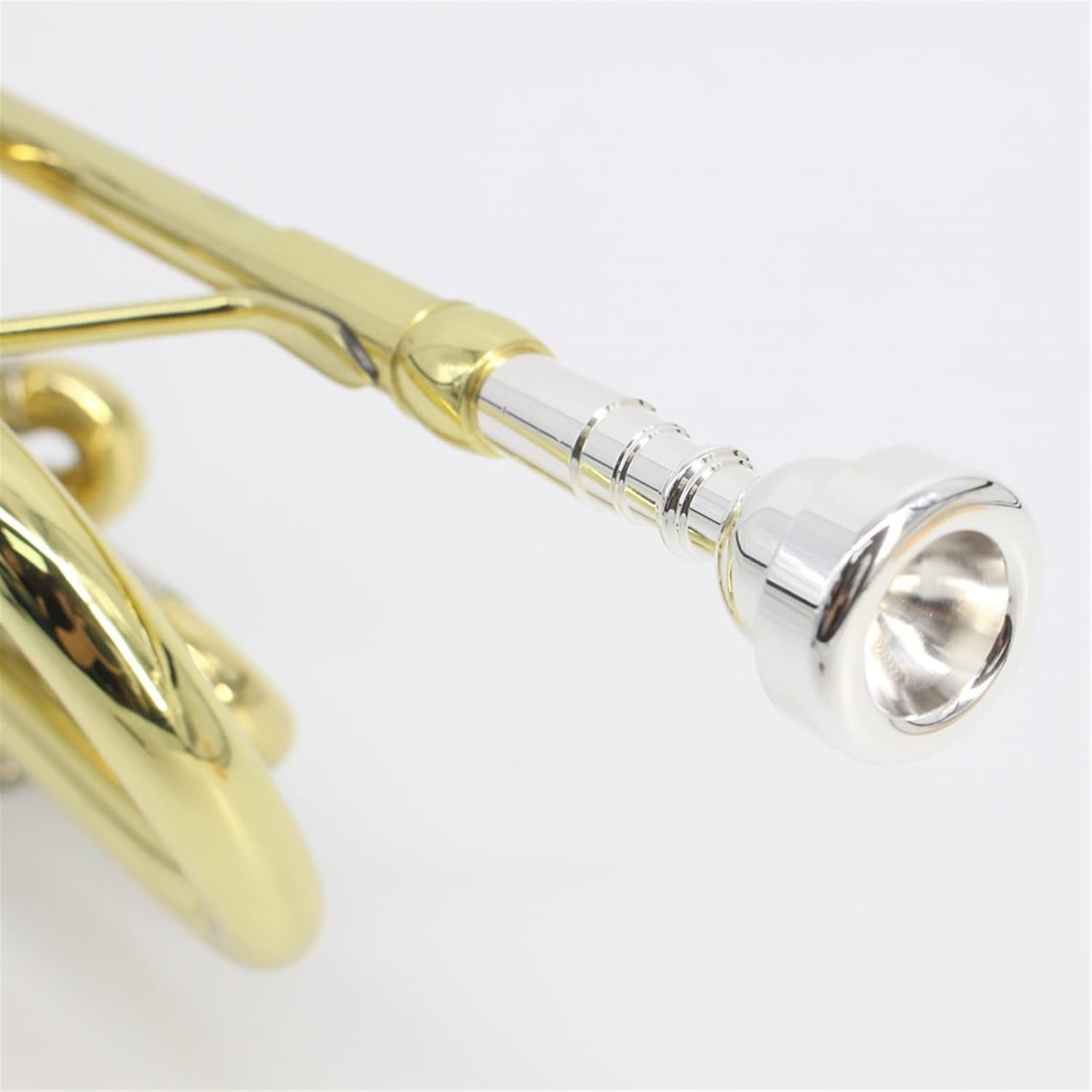 KESHUO Gold Lacquer Trumpet Bb Flat Brass Wind Instruments with Case Gloves Mouthpiece Trumpets