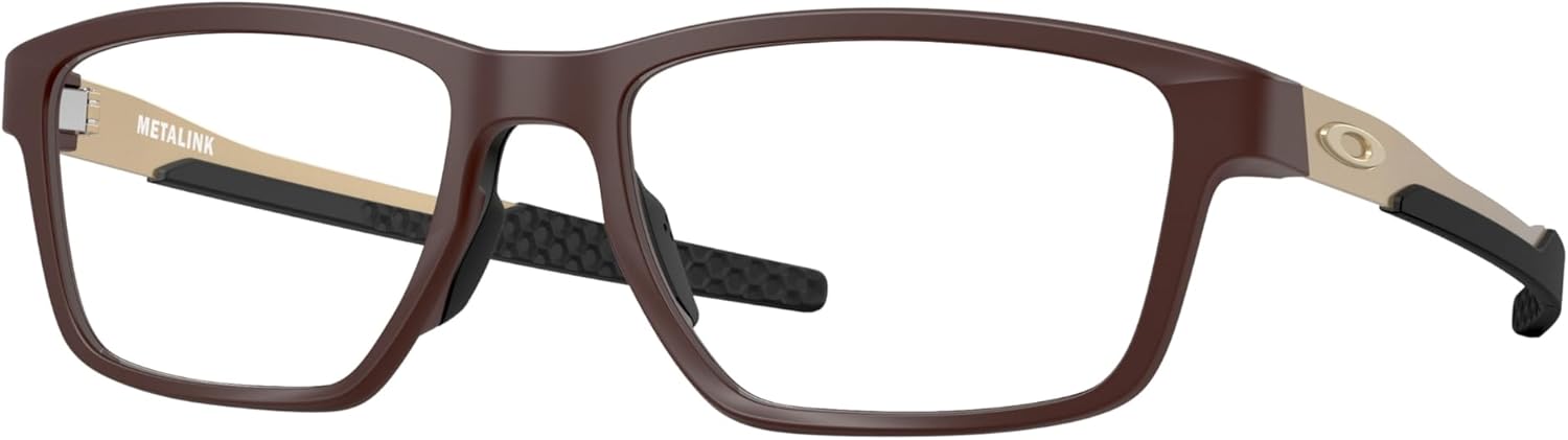 Oakley OX8153 Eyeglasses Bundle: OX 8153 METALINK 815314 Matte Grenache/Demo Lens and Eyewear Cleaning Kit