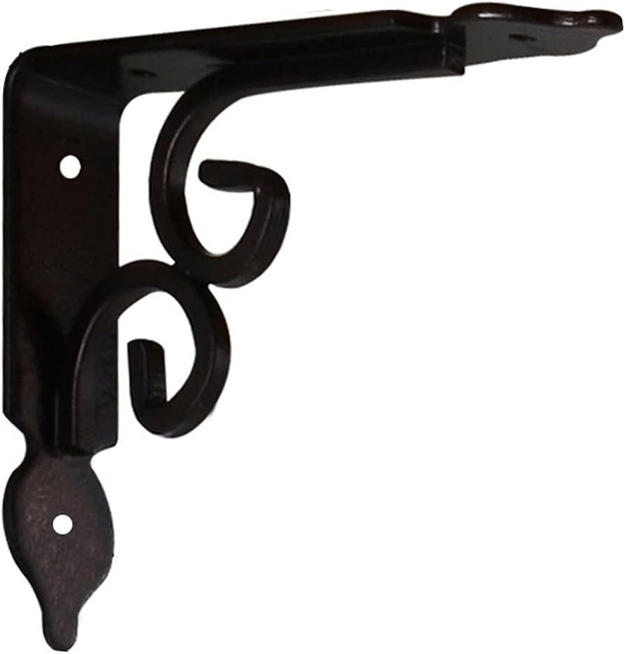 Cast Iron Multifunctional Shelf Bracket, Decorative Corner Bracket, Wall Mount Shelf Bracket, Right Angle Storage Tripod, DIY Bracket (Color : White, Size : 1) (White 1) (Red Copper 4)