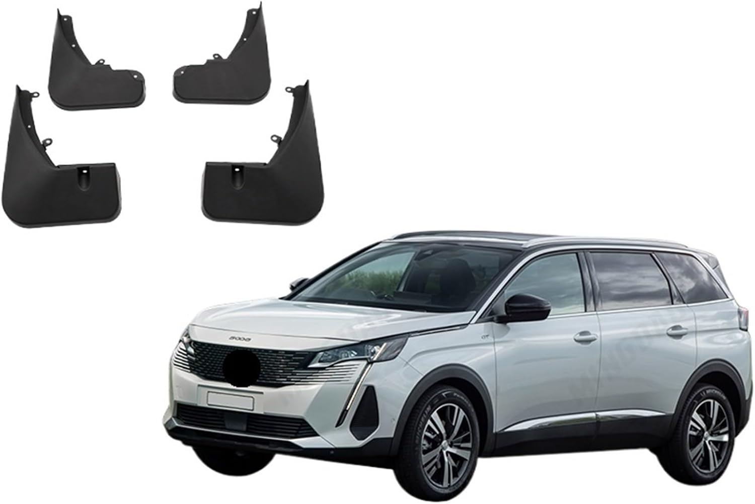 Compatible with Peugeot 5008 2017-2023 2018 2019 2020 2021 2022 Car Mudflaps Mud Flaps Splash Guards Mudguards Flap Fender Accessories