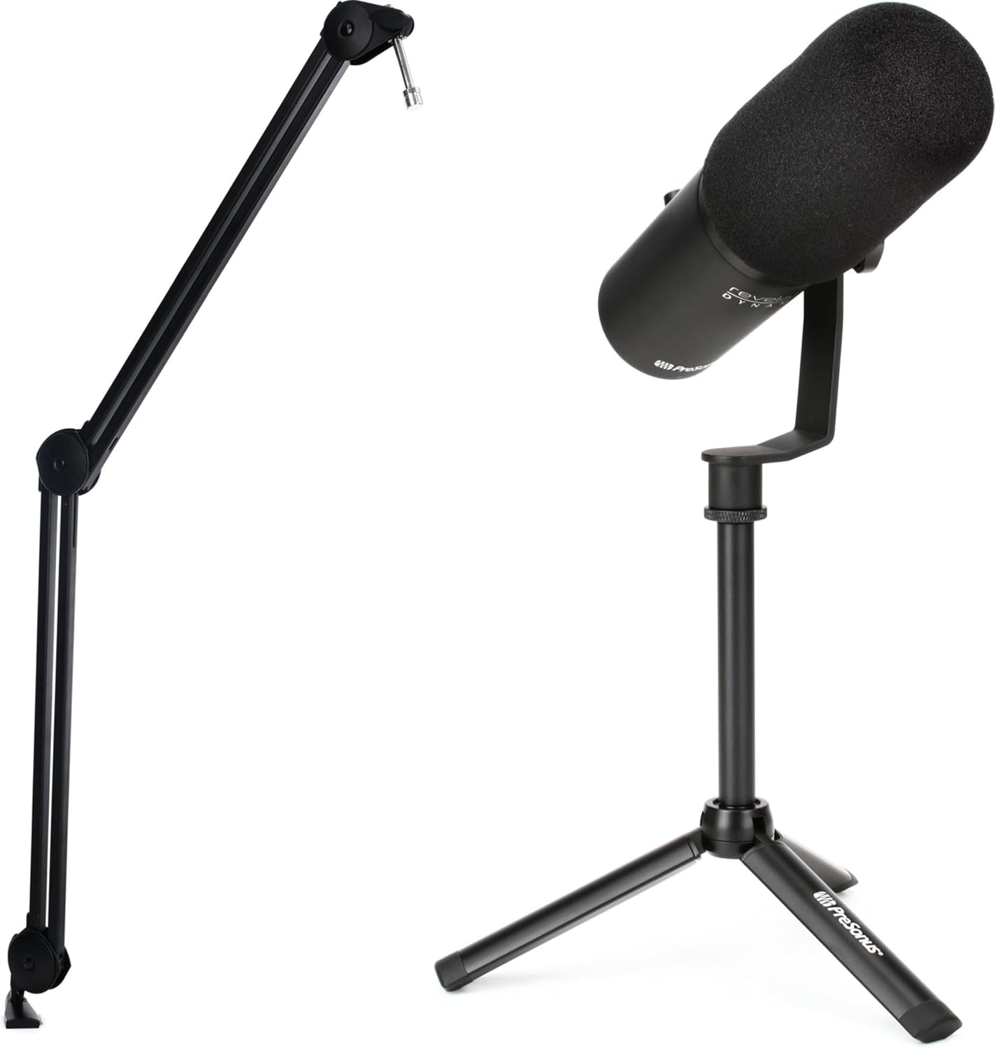 PreSonus Revelator Dynamic USB Microphone with Onboard DSP, Studio-Quality Sound, Cardioid Polar Pattern, Adjustable Desk-Mounted Boom Arm, Perfect for Streaming, Podcasting, Gaming, and Recording