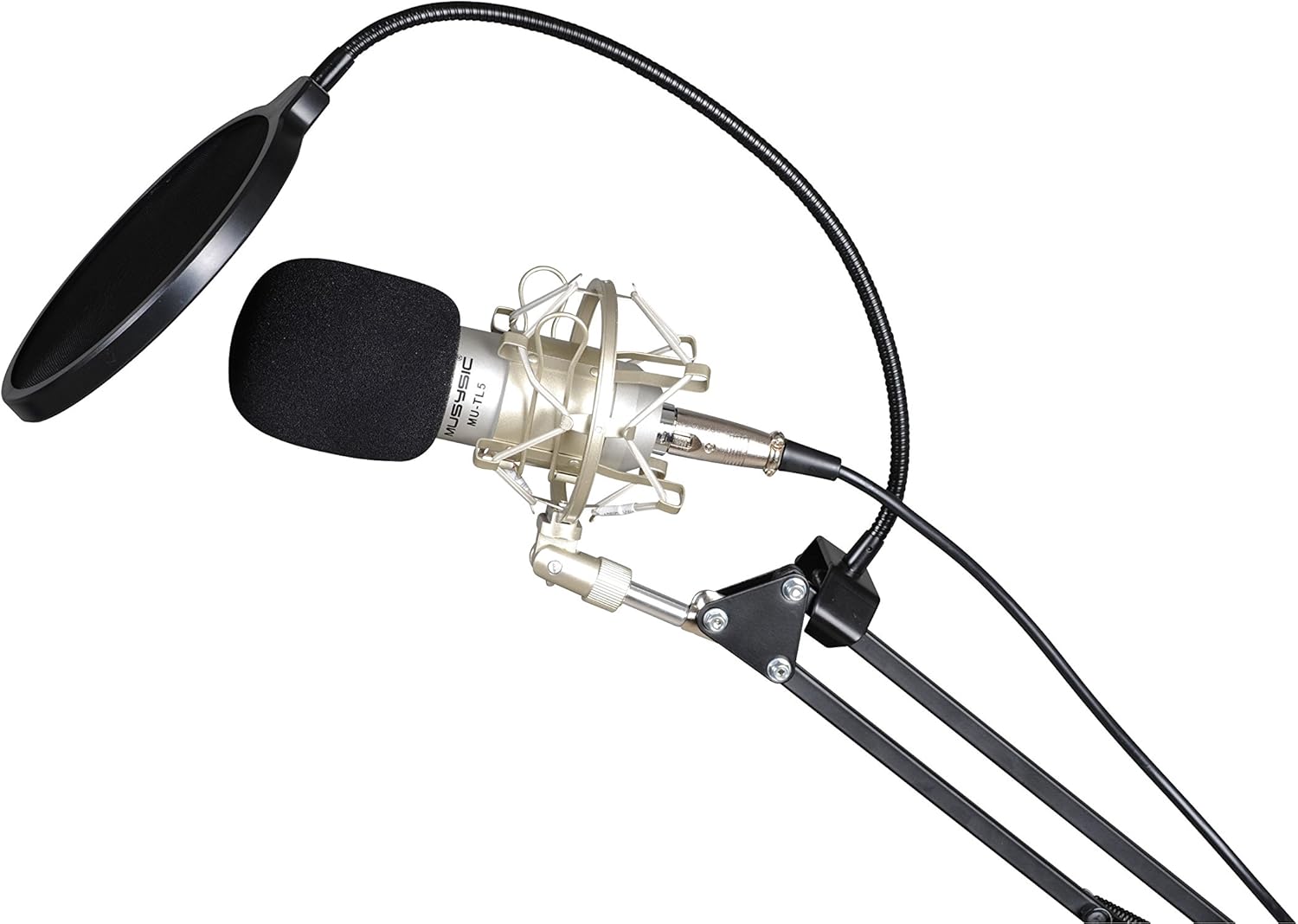 MUSYSIC Professional 4-Channel Digital Mixer with USB Audio Interface for Studio, Webcast, Podcast, Phantom Power with Stereo DJ Studio Streaming - MU-M4KIT