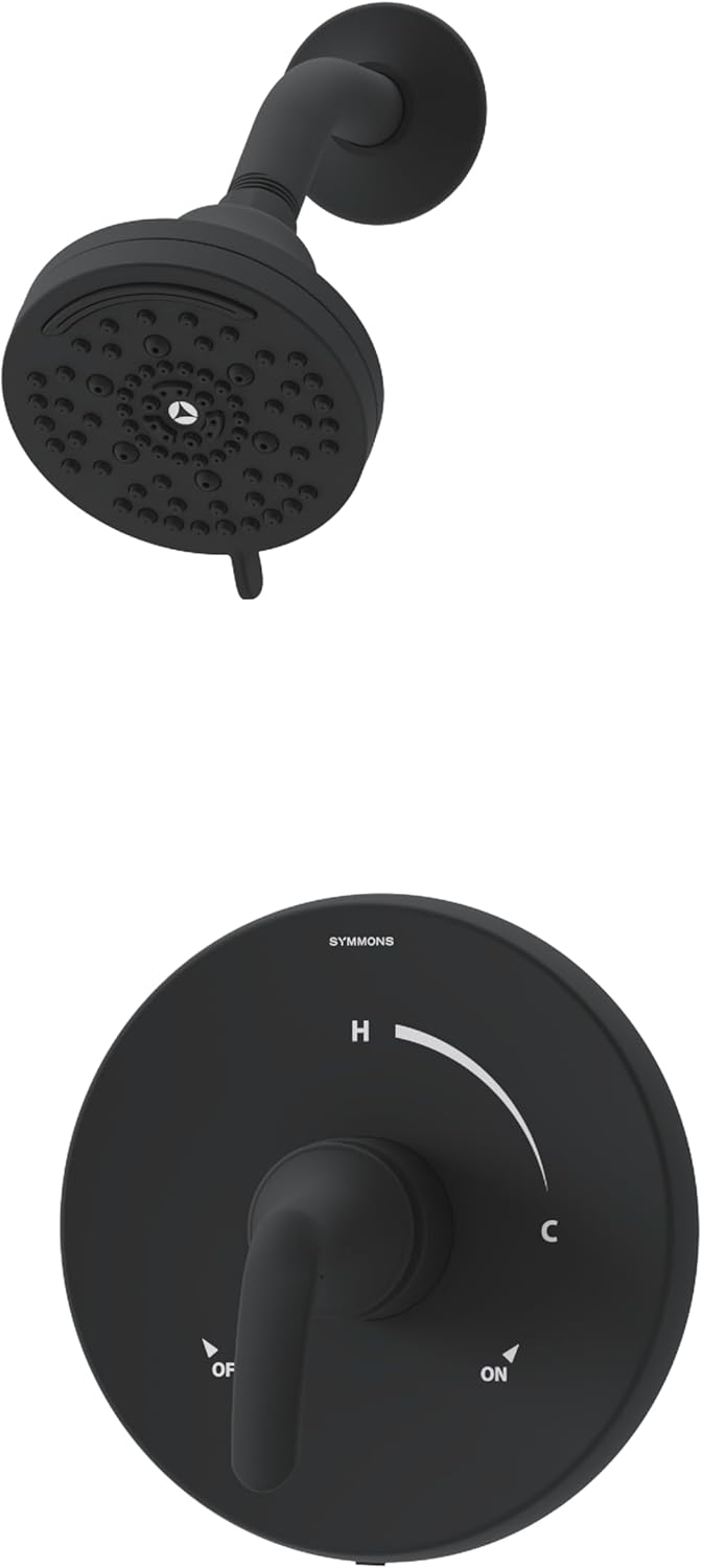 Elm Single Handle Wall Mount Shower Trim Kit in Matte Black (Valve Not Included) - 5591MB15TRM