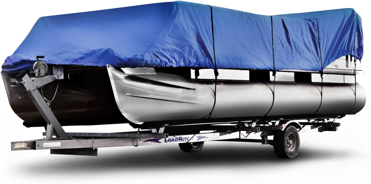 Budge 600 Denier Pontoon Cover Blue 17' - 20' Long (Beam Width Up to 110