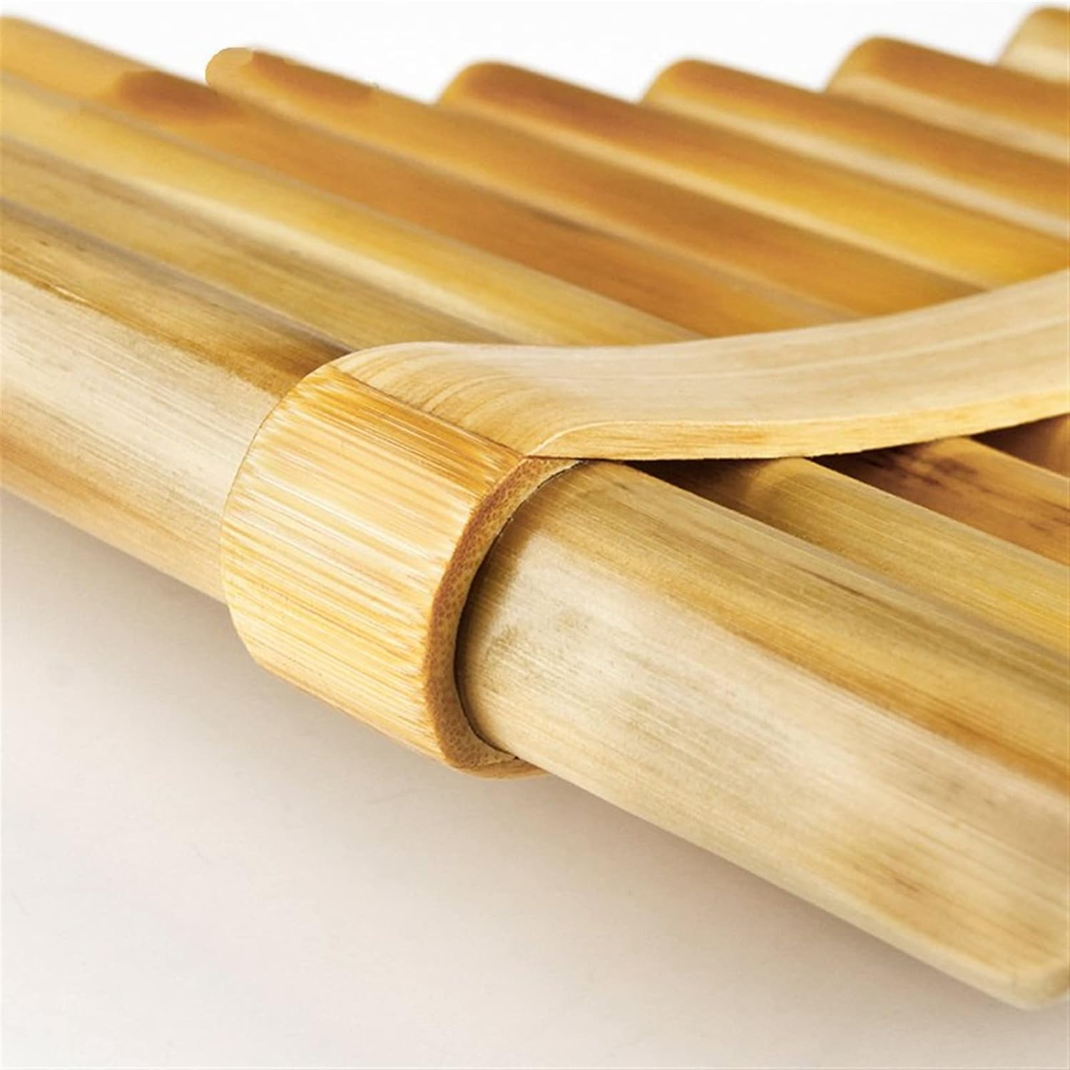22 Pipes Pan Flute Natural Reed Pan Flute Panpipes G Key Handmade Woodwind Instrument in G Key (Color : Right)