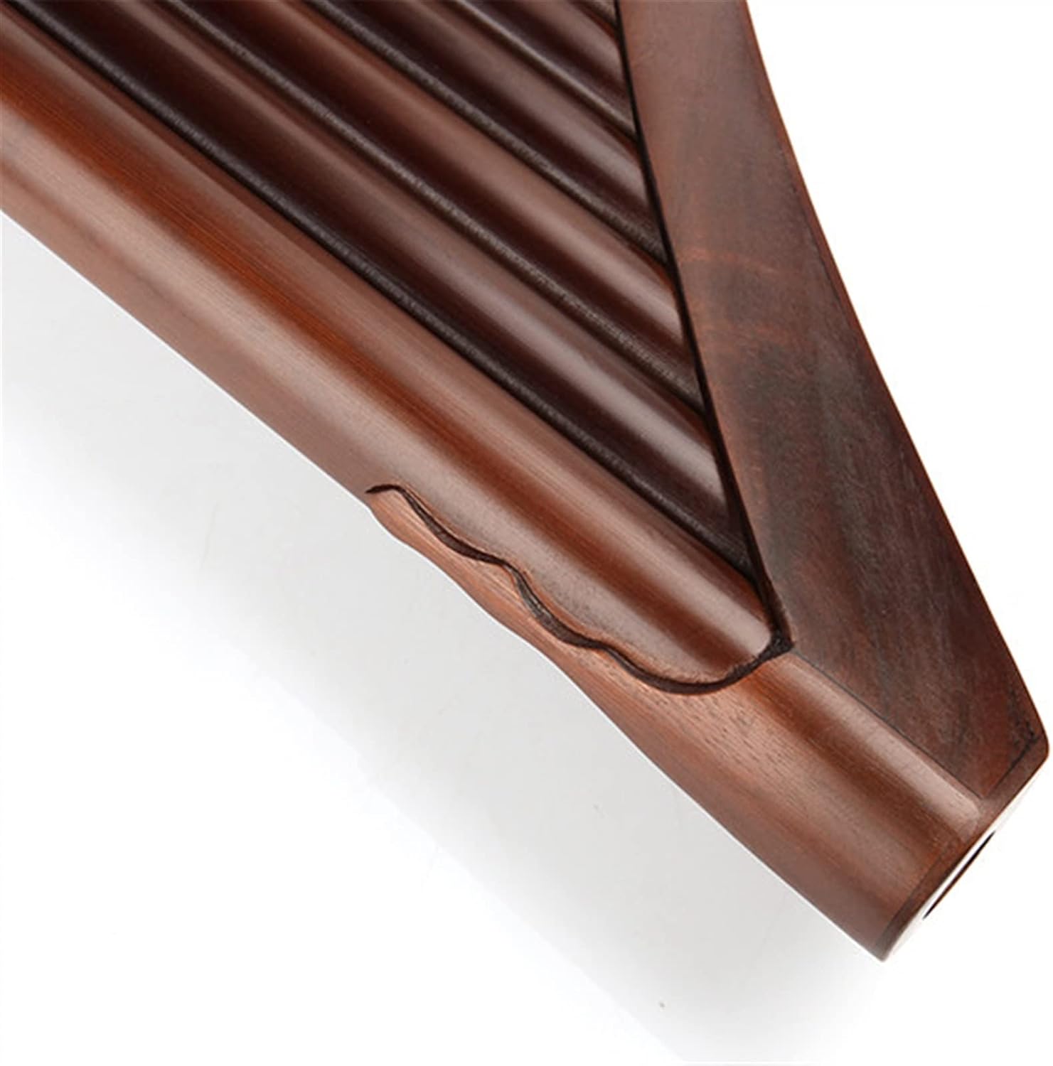 22 Pipes C Key Brown Pan Flute Traditional Woodwind Instrument Handmade Bamboo Pan Flute (Color : 22C Left)