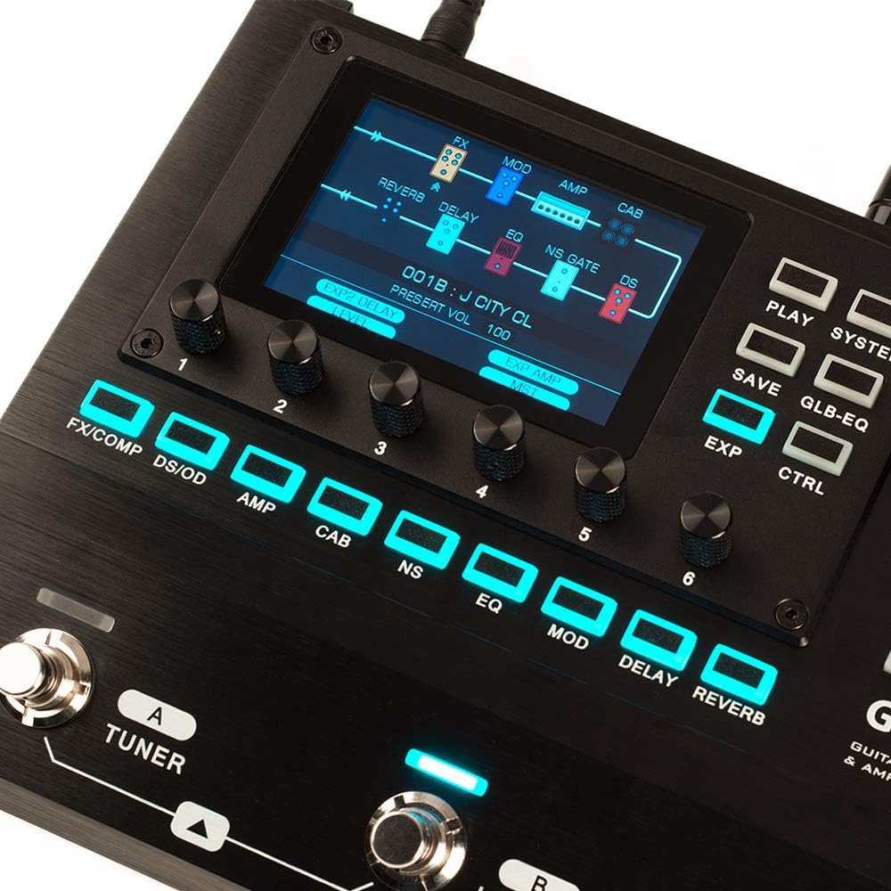 JOYO Guitar Multi Effect Processor with Expression Pedal with 157 Effect, 61 Preamp Modeling, 40 Drum Machine, IR Cab Simulation, Looper, Tap Tempo (GEM BOX III)