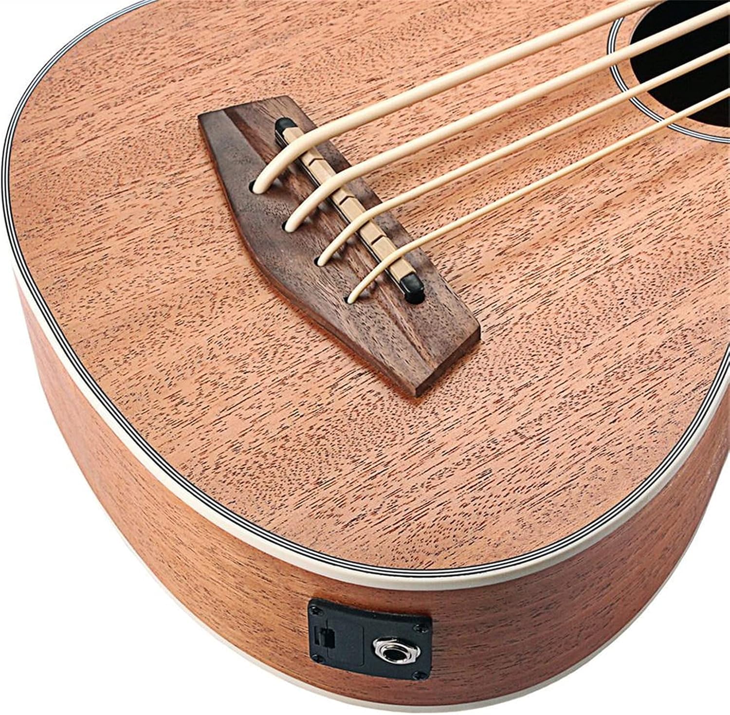 Children Ukulele 30 Inch Electric Ukulele Bass EQ Sapele Retro Closed Button Four Strings Electric Guitar Instrument