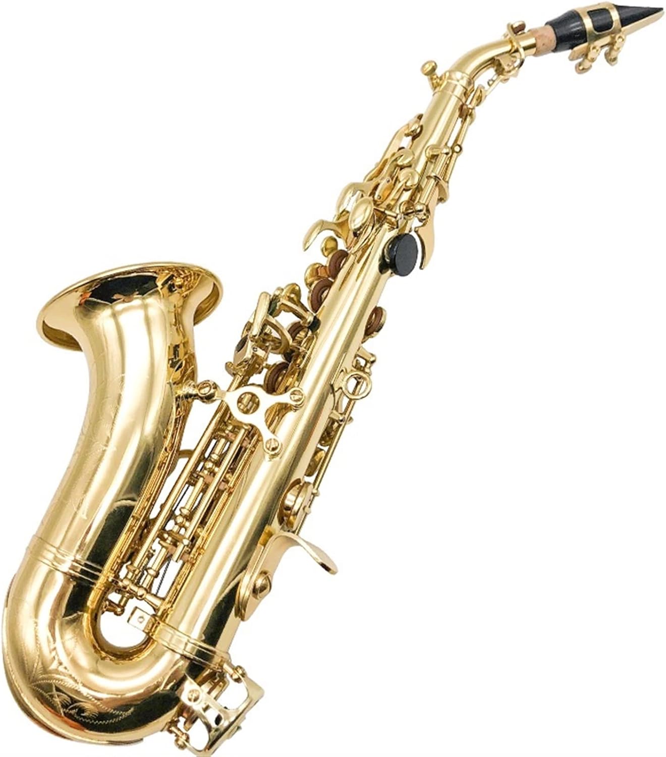 KESHUO B Flat Saxophone Elbow Saxophone Western Wind Instrument Beginner Professional Playing Brass Sax Beginners Kit