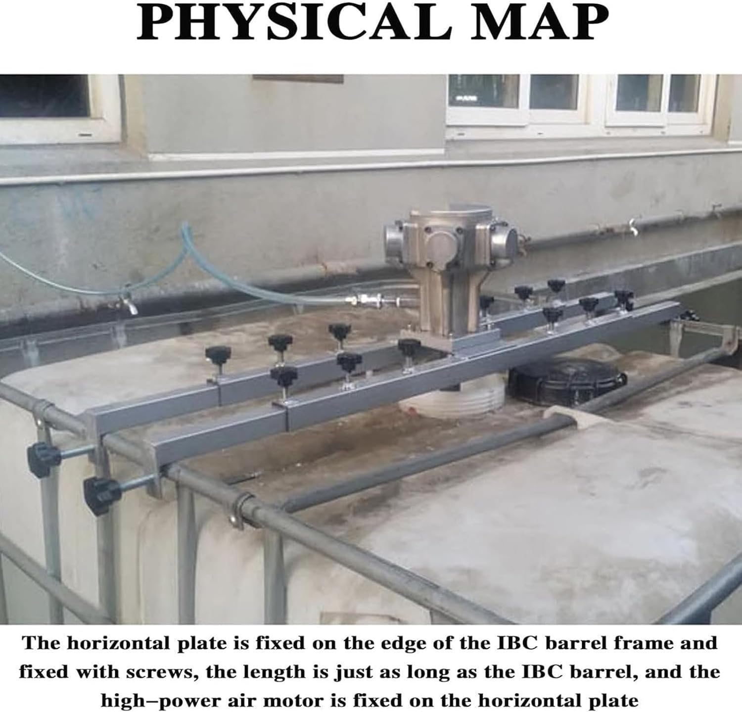 Pneumatic Paint Mixer, IBC Air Agitator,Speed Stepless Adjustment, Stirring Capacity 1000L, Paint Stirring Machine Bracket Air Agitator Paint Mix Tool,H004,H006