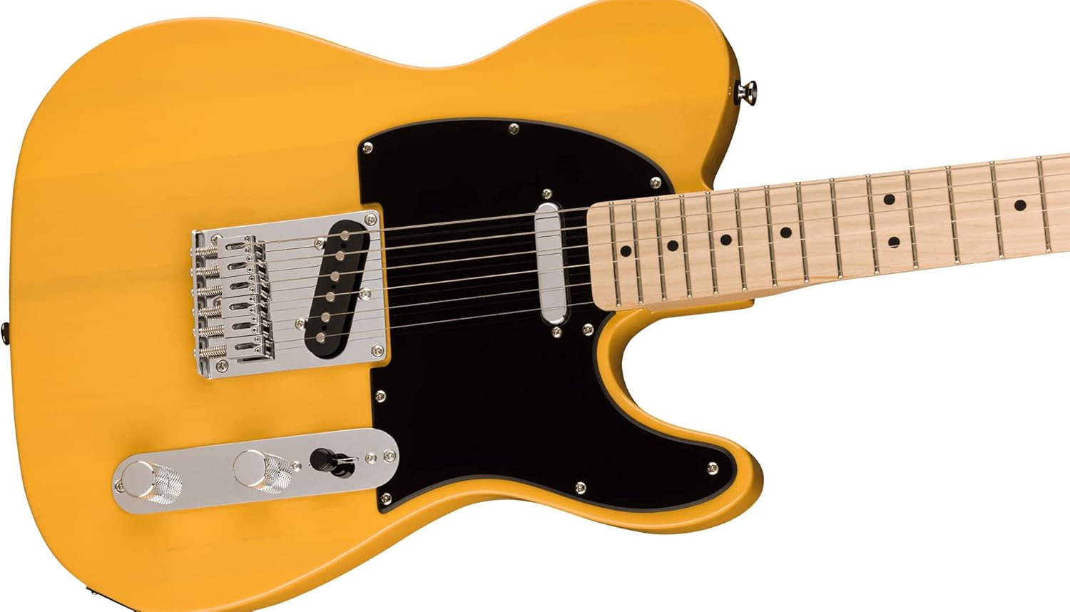 Fender Squier Sonic Telecaster - Butterscotch Blonde Bundle with Frontman 10G Amp, Tuner, Strap, Cable, Picks, and Austin Bazaar Guitar DVD
