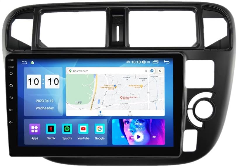 Android Car Stereo for Honda Civic EK3/EK4/EK9 1995-1999 RHD,9 inch IPS Touchscreen with Upgrade Wireless CarPlay & Android Auto,WiFi/GPS,Support SWC and Subwoofer,8-Core 8G+256G
