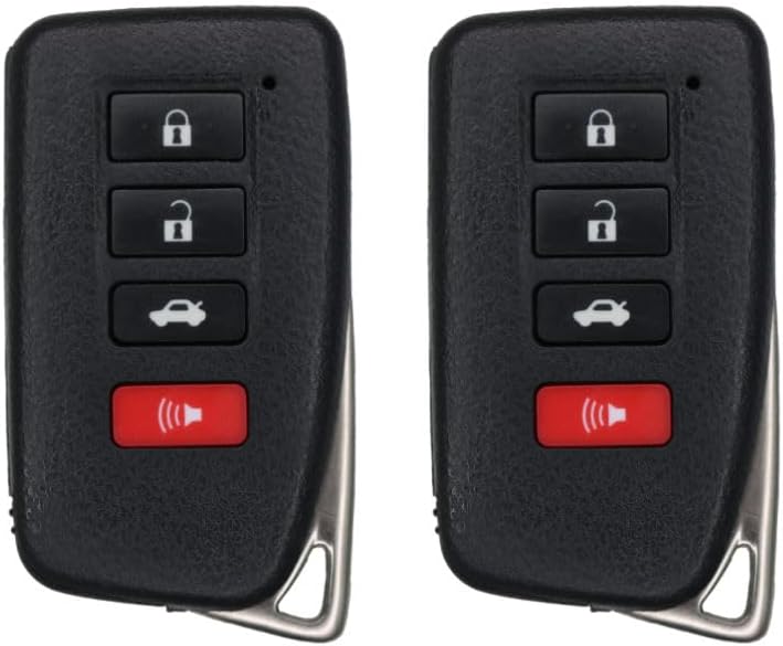 Replcament Smart Key Fob for Lexus RC 300 2016-2020 FCC HYQ14FBA (AG Board 2110) 2AOKM-TY14 Part Number 89904-53651 8990453651 89904-53650 Pack of 2