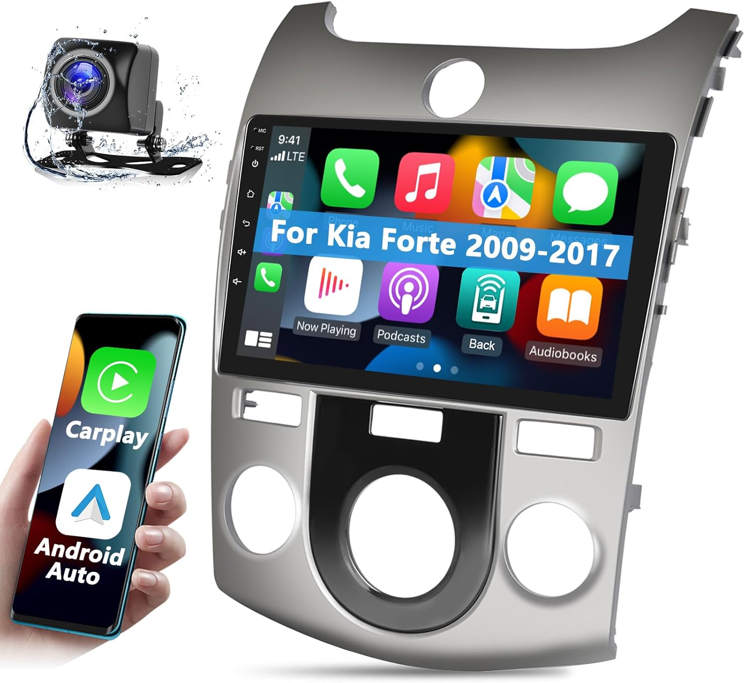 Podofo Car Radio Stereo for Kia Forte 2009 2010 2011 2012 2013 2014 2015 2016 2017 9