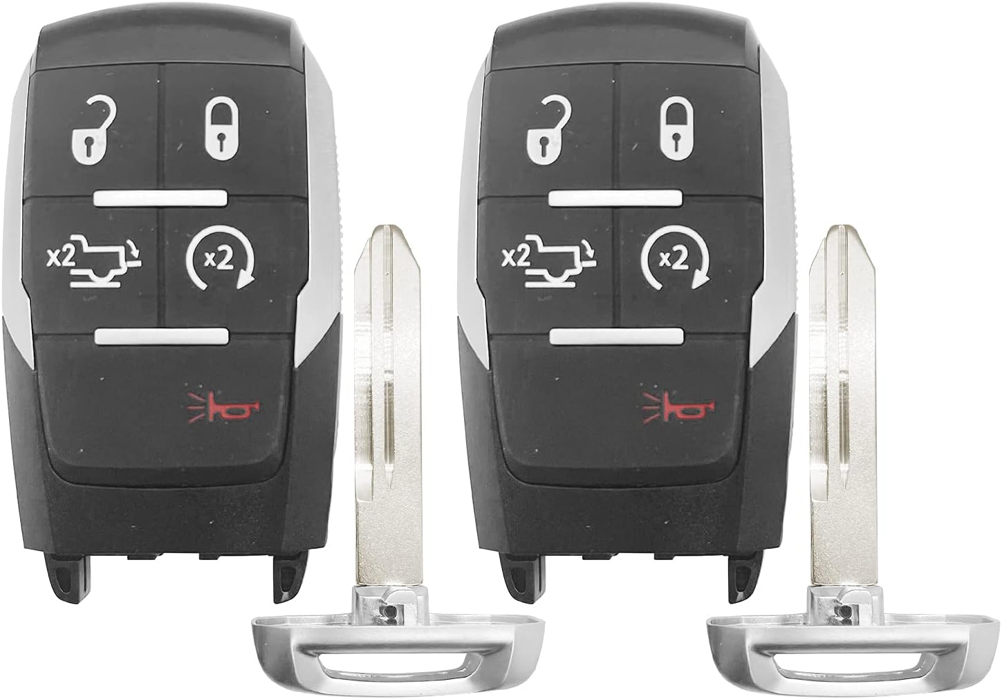 Smart Car Key Fob Replacement for 2019 2020 RAM Limited 1500/2500/35004500/5500 Proximity Remote 5 Button FCCID:GQ4-76T 68365327 ;by Auto Key Max (2)