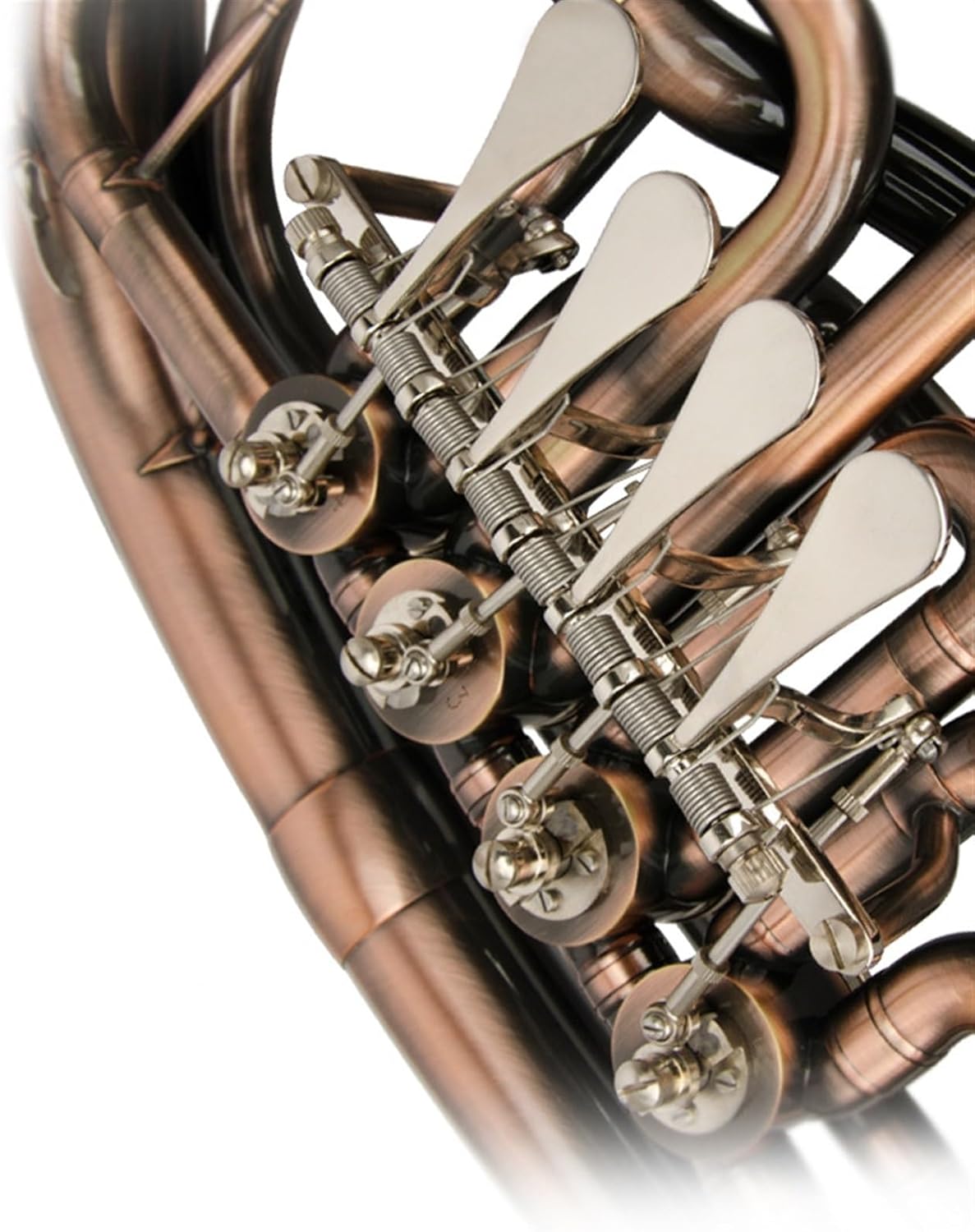 Beginner euphonium B-flat Antique Flat Key Euphonium Special Brass Body Nickel White Copper Piston White Copper Variable Tube