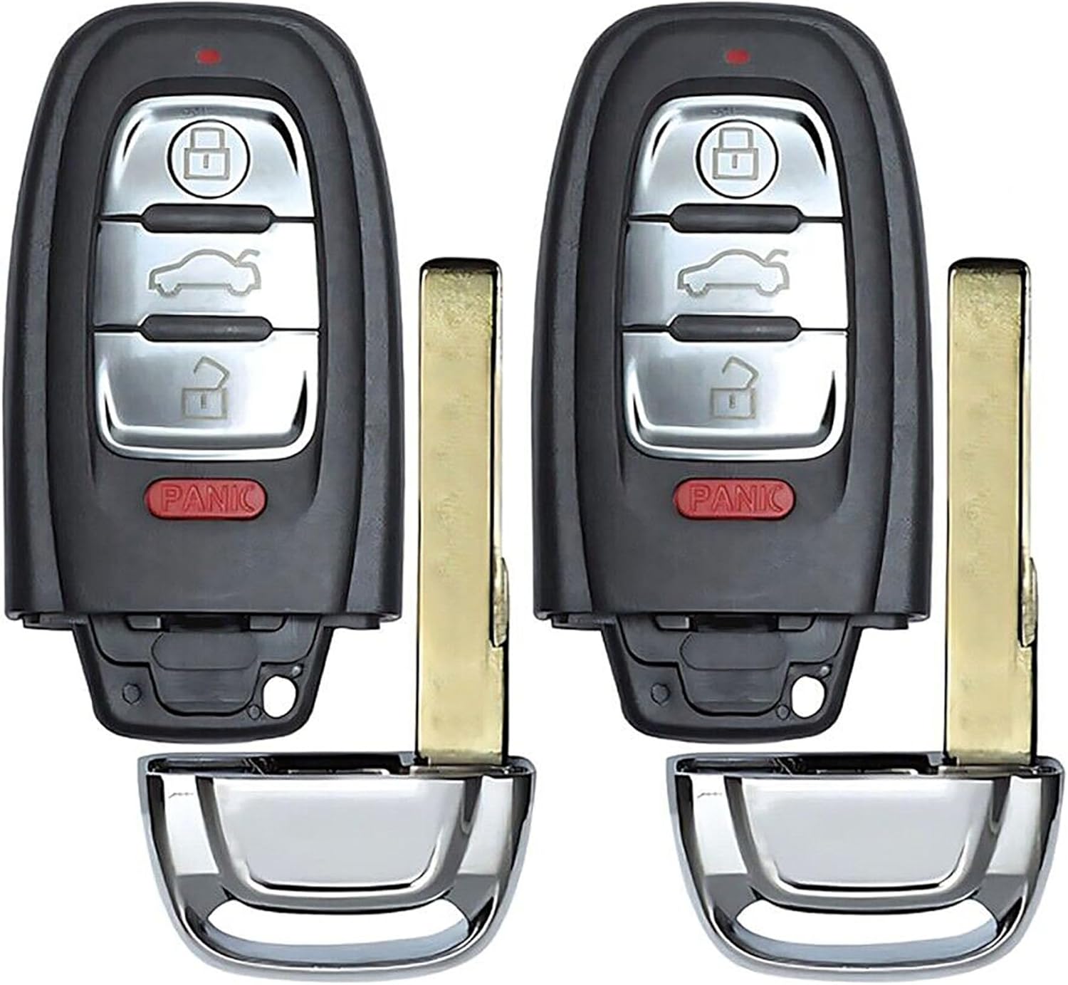 2X New Quality Replacement Comfort Access Key Fob Remote Compatible with & Fit for Audi Vehicle - MPN IYZFBSB802-01