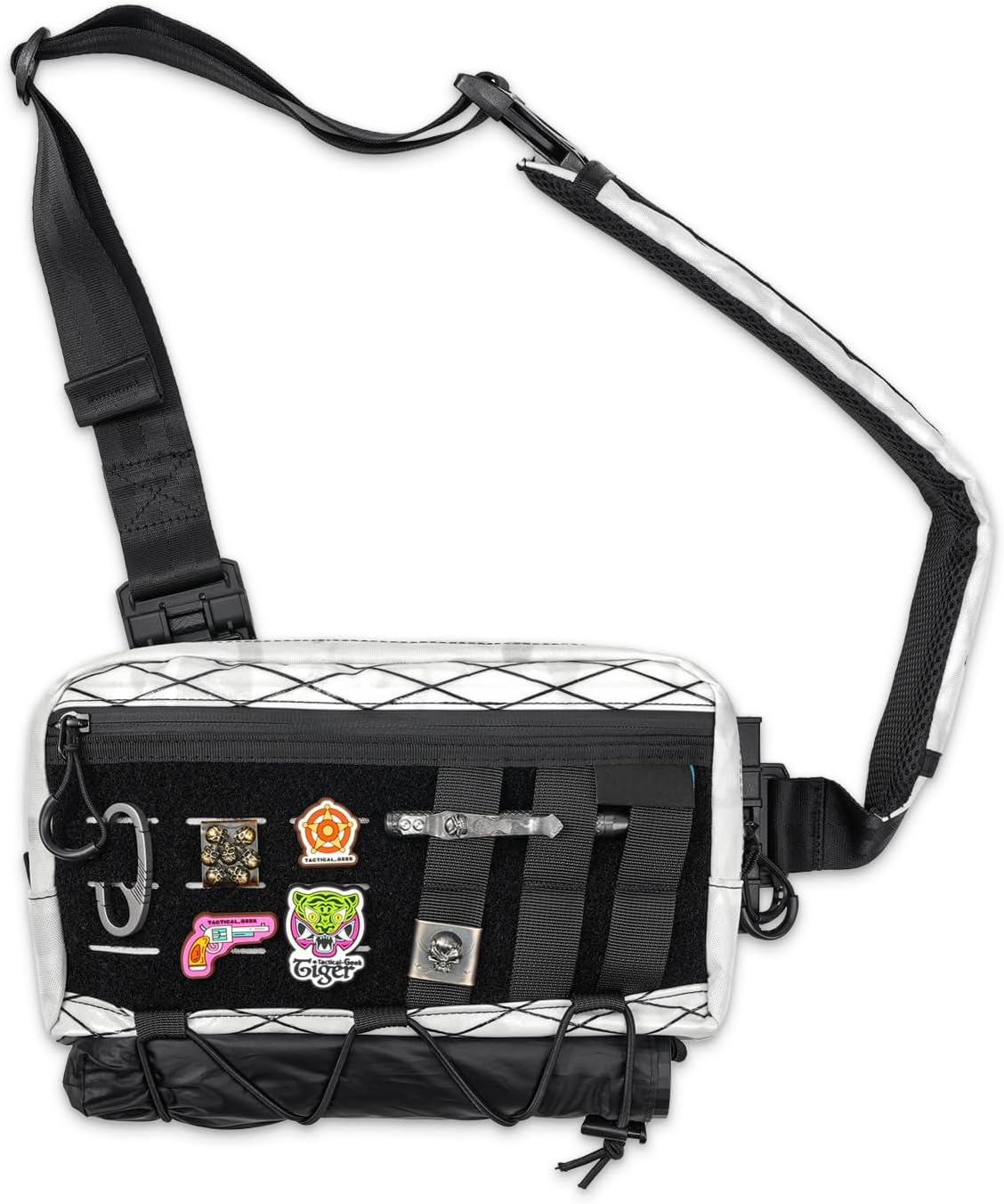 TACTICAL_GEEK Cache L3 Crossbody Shoulder Bag, Multipurpose Sling Bag, Chest Backpack Casual Shoulder for Daily Carry(White)